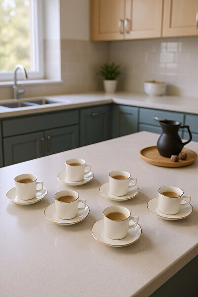 Bambum Melsa 6-Person Coffee Cup Set Gold