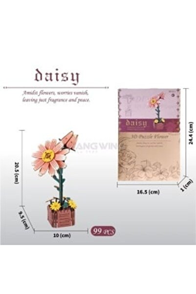 OEM 3D Wooden Puzzle 99 Pieces - Daisies in Pot