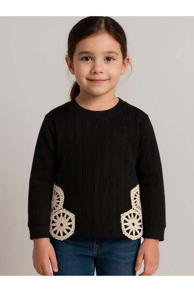 Zekids Girl's Motif Embroidered Blouse
