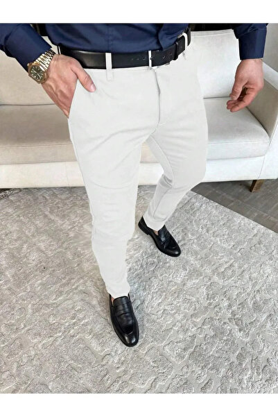 Wkm Denim بنطال تشينو كاجوال بقصة ضيقة للرجال