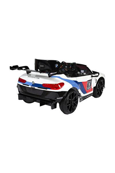 Rollplay Electric car for children BMW M8 GTE Racing, 12V, with remote control for parents
