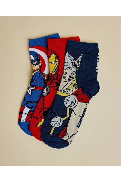 R&B جوارب الكاحل للأولاد من مارفل، عبوة من 3 قطع