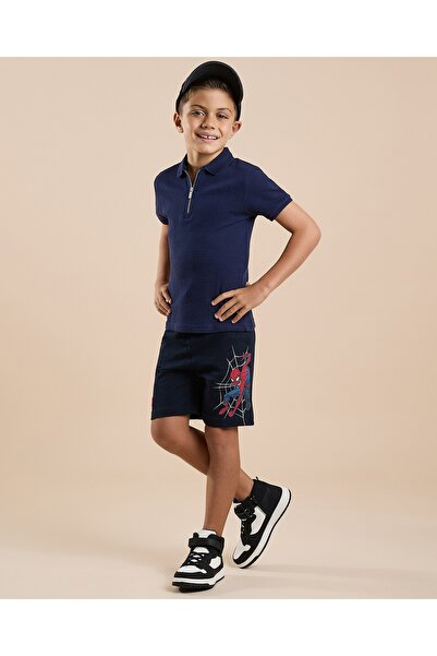 R&B Spider-Man Print Sweatshorts with Drawstring Waist