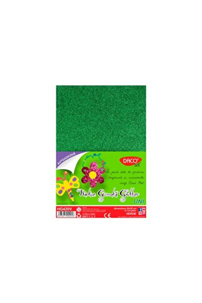 daço A4 Glitter Adhesive Paper, Color Green, Material Paper, 10 Sheets