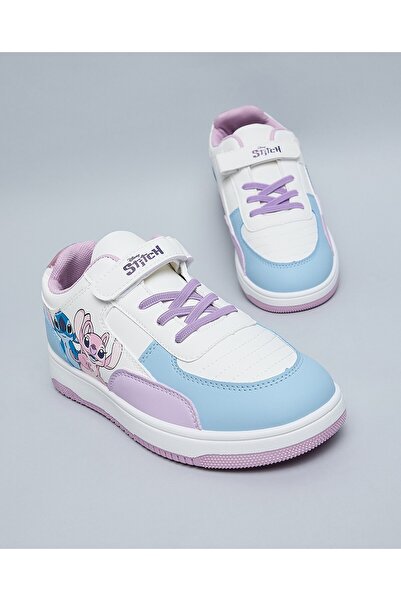 R&B Stitch & Angel Printed Velcro Closure Sneakers