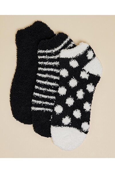 R&B 3 Pack Printed Winter Ankle Socks