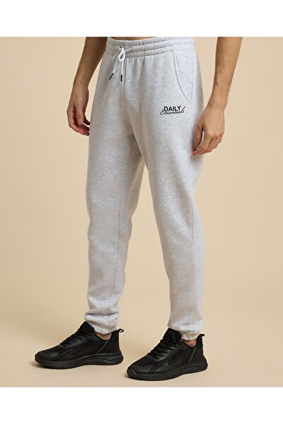 R&B Print Detail Joggers with Drawstring Waist