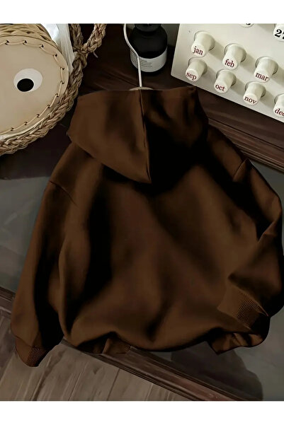 AEMİ Унисекс суитшърт с качулка, 100% памук, с леопардов принт