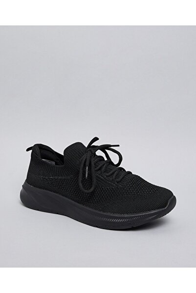 R&B Black Women's Textured Casual Shoes
