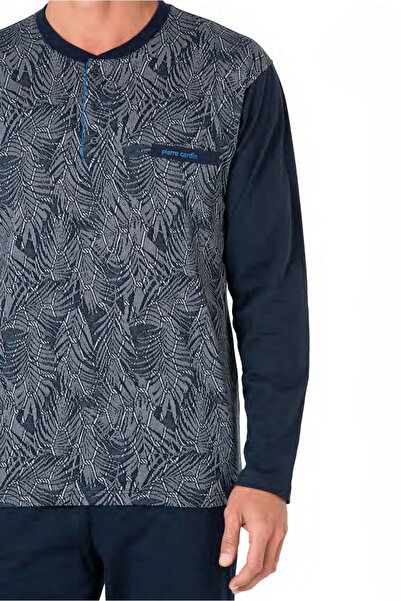 Pierre Cardin Чоловічий комплект піжами з візерунком з трикотажної тканини – комфортна домашня елегантність