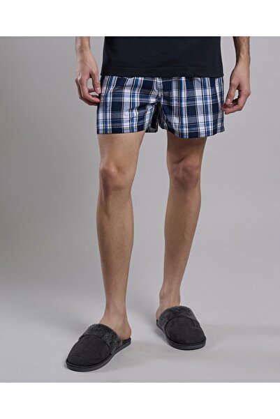 R&B Grey Men's Fur Detail Bedroom Slippers