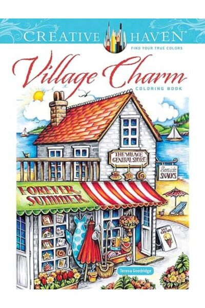 Dover كتاب تلوين قرية كريتيف هافن الساحرة