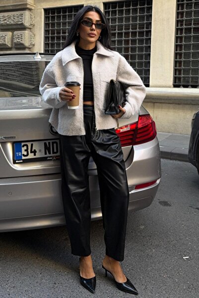 Lijuri Trucker Collar Premium Cashmere Jacket 6134