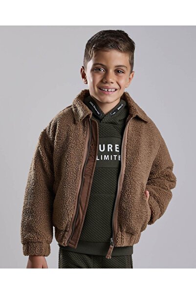 R&B Sherpa Jacket with Zipper Closure