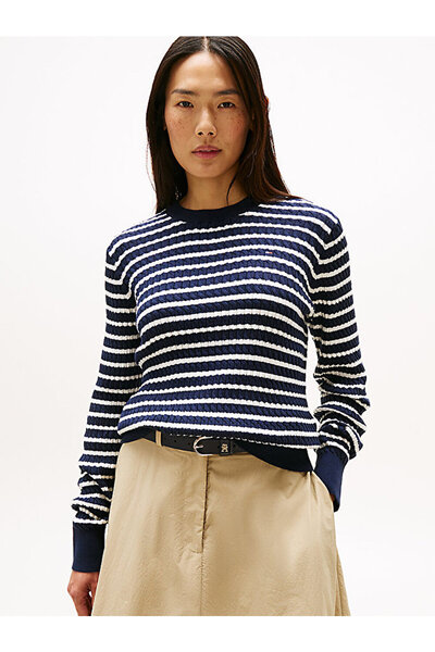 Tommy Hilfiger Women's Co Cable Fine Sweater