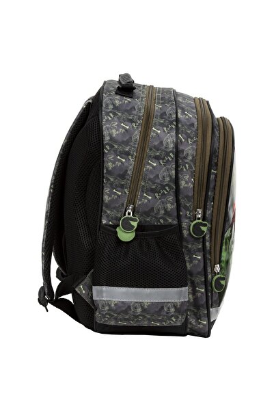 OEM Ergonomická školská aktovka pre chlapcov, Derform, 3 priehradky, model Dinosaurs PL15BDN18