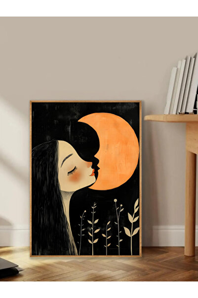 Tuba Decor Tablo dintr-o singură bucată cu rame din lemn pentru sufragerie, s...