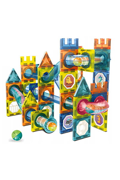 Doris 3D construction set with 98 educational magnetic pieces for children Magnetic Tiles Multicolor,magn