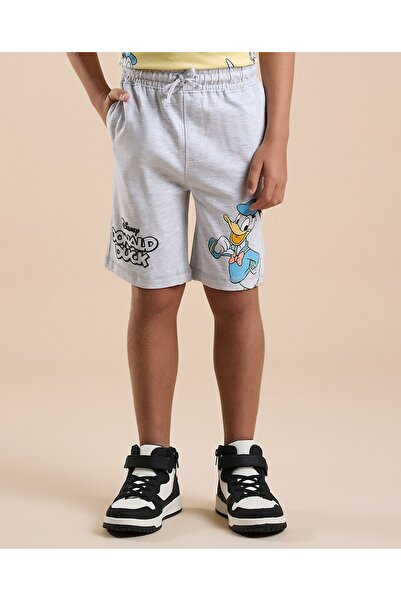 R&B Donald Duck Print Sweatshorts with Drawstring Waist