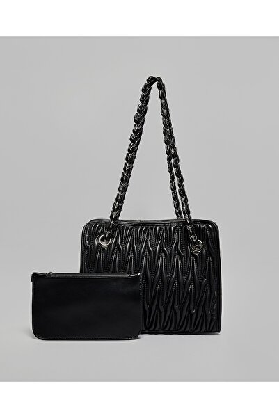 R&B Quilted Shoulder Bag with Pouch