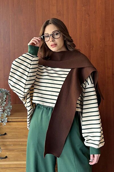 Ceylan Otantik Bitter Brown Shawl Scarf