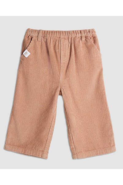 R&B Textured Straight Fit Pants with Drawstring Waist