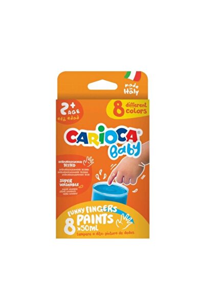 carioca Vopsele pentru degete, Culoare Multicoloră, Material Tempera, 8 tubur...
