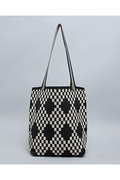 R&B Black Women's Patterned Shoulder Bag