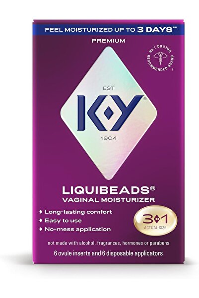 KY K-Y Personal Lubricant Liquibeads Moisturizer, 6 Bead Inserts & 6 Applicators