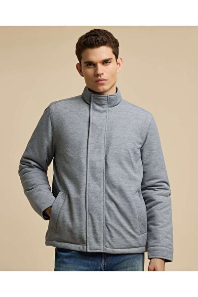 R&B Solid Jacket with Snap-Button Closure