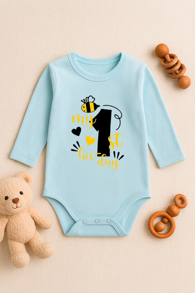 SVART WEAR بدلة أطفال لطيفة مطبوعة عليها نص مع أزرار كبس