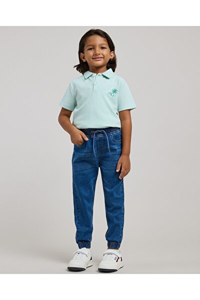 R&B Faded Jogger Jeans with Drawstring Waist