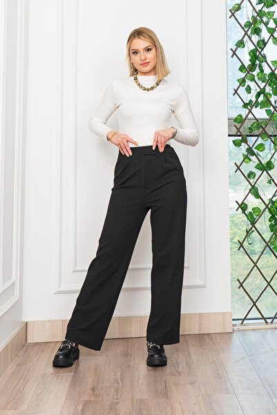 MissVina بنطلون باليزو من الليكرا بتفاصيل فيلكرو وجيوب 30315