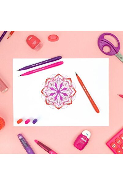 Milan Fineliner Pen, Color Red, Material Plastic, 0.4 mm Tip, Red Ink