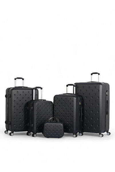 CAPATAN طقم شنط سفر من 5 قطع بأحجام متنوعة تلبي جميع احتياجاتك مصنوع من abs الصلبة يتميز بكفرات دبل