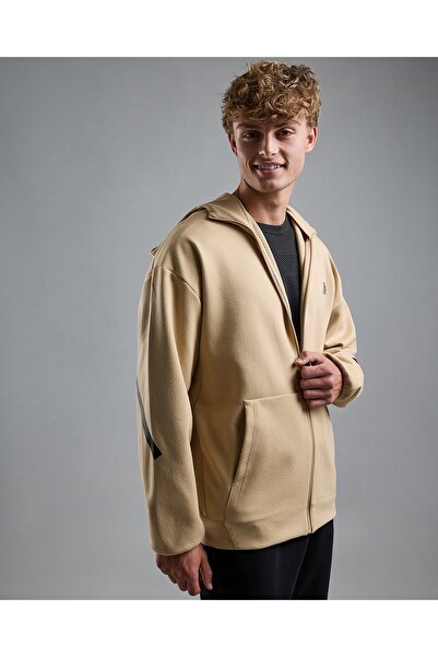 R&B Logo Detail Hooded Jacket with Long Sleeves