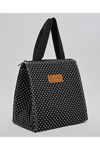 R&B حقيبة غداء سوداء منقطة للجنسين