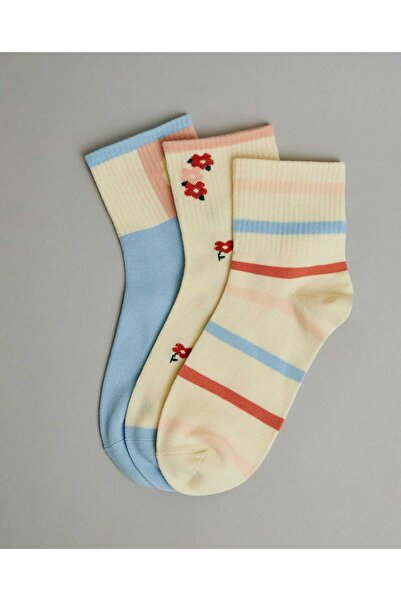 R&B مجموعة من 3 جوارب مطبوع للكاحل