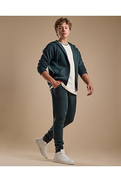 R&B Solid Joggers with Drawstring Waist