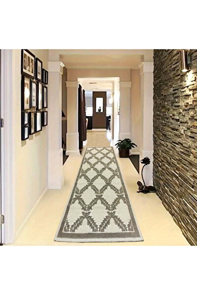 OEM Covor țesut din bumbac, dimensiune 80 x 300 cm Cappuccino, cod CB227