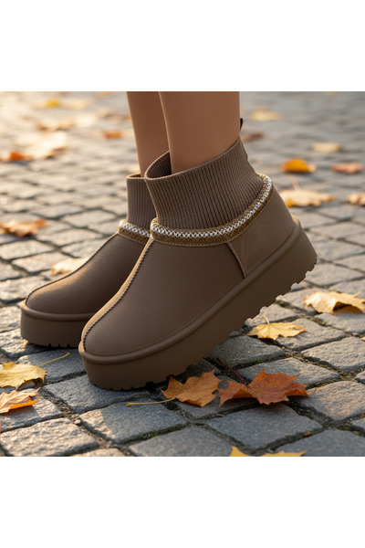 Lush Fashion Mocasini Dama Imblaniti din Piele Intoarsa Cod: VL258 (I0)