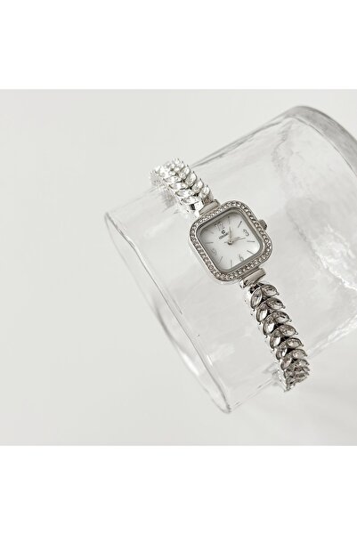 Boise Atelier Herringbone Gray Watch |   Clock