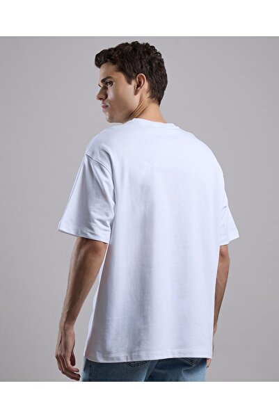 R&B Typography Print T-Shirt with Crew Neck and Short Sleeves