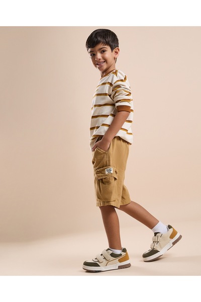 R&B Textured Shorts with Drawstring Waist