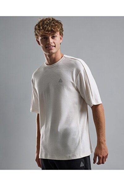 R&B Print Detail Active T-Shirt with Crew Neck and Short Sleeves