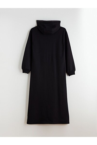 LC Waikiki LCW Modest Kapüşonlu Sweat Elbise