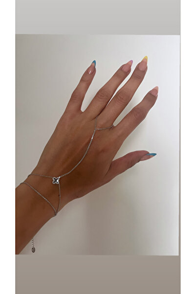 NAİFTAKIAKSESUAR Kadın Yonca Model Çelik Şahmeran