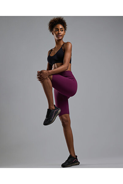 R&B Solid Biker Shorts with Elastic Waist