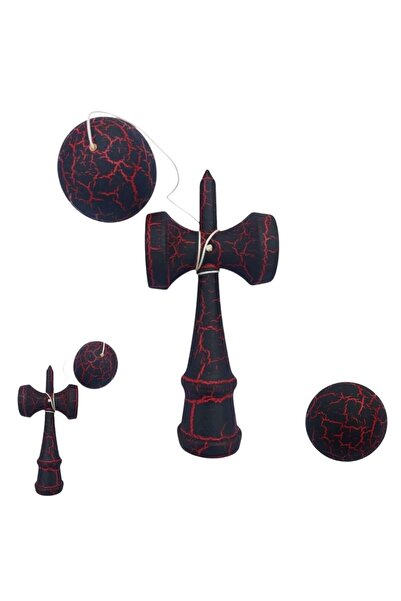 NextFarma Kendama profesionala din lemn, 18 cm –CRACK cu design crapat, culoa...