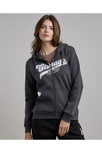 R&B Printed Hooded Jacket with Long Sleeves